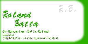 roland batta business card